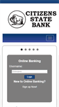 Mobile Screenshot of citizensstatebanktx.com